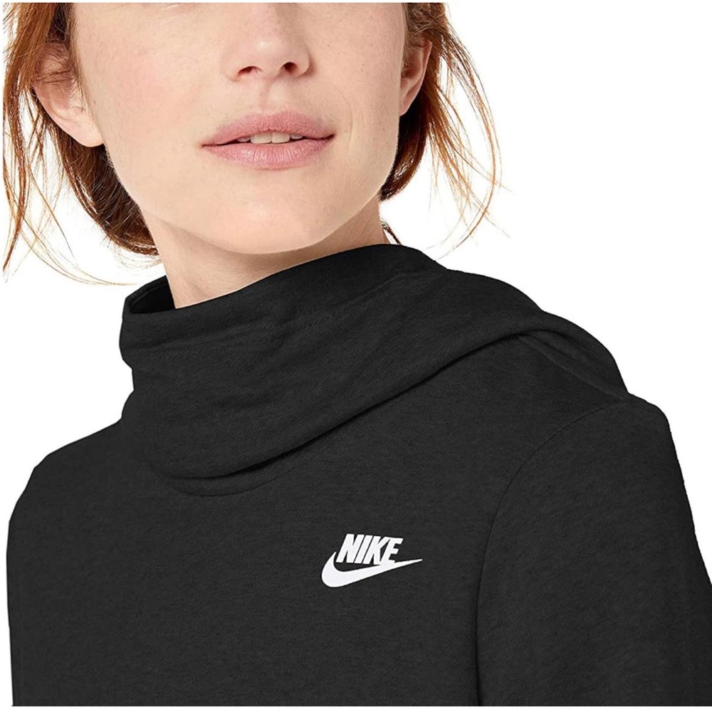 Nike Women's Fleece Funnel Neck Hoodie Black Large